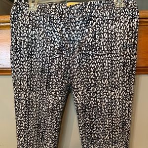 Blk/White pencil straight pants. Made by Melao.